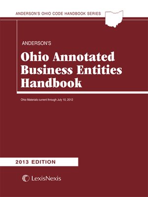 cover image of Anderson's Ohio Business Entities Handbook